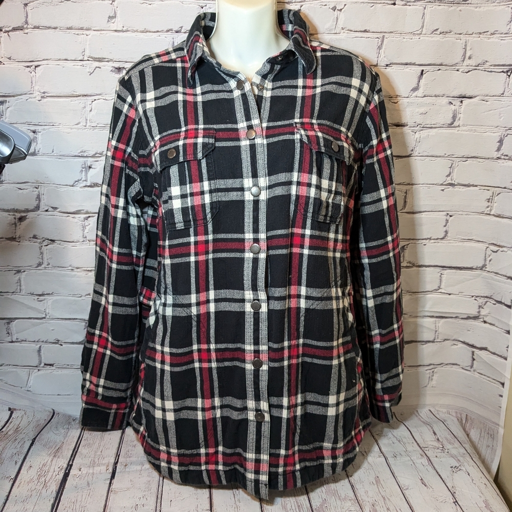 Duluth Trading Co. Women's Fleece lined Flannel Shirt‎ Jacket